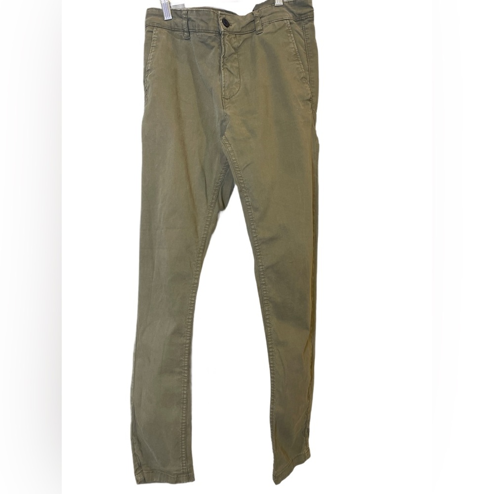 Zara Men’s Slim Fit Chino Pants Olive Green Size 30
